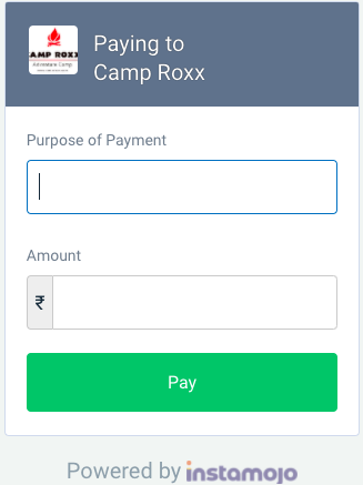 Camp Roxx payment links