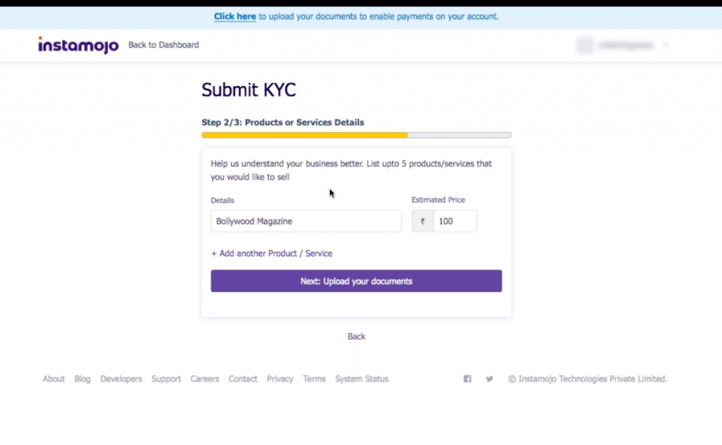 How to update KYC - Step 2