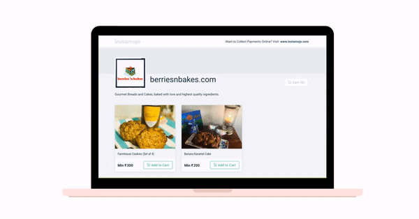 How to sell cookies and cakes online Instamojo