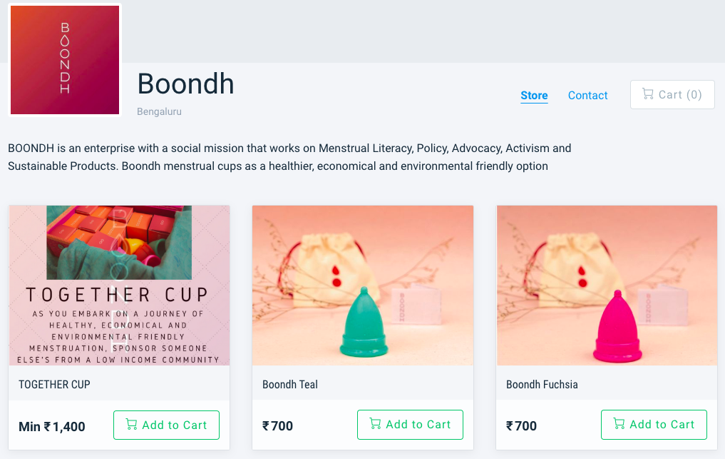 boondh instamojo online store for women