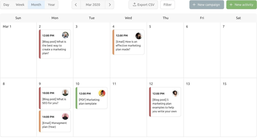 SEMrush SEO Calendar