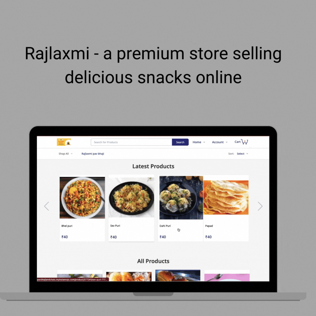 how to sell food online -Instamojo premium store