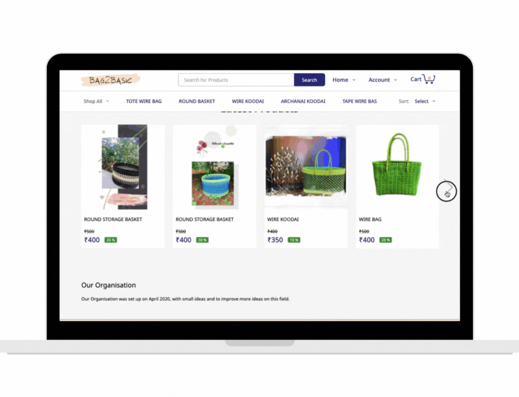 online handicrafts store example for women