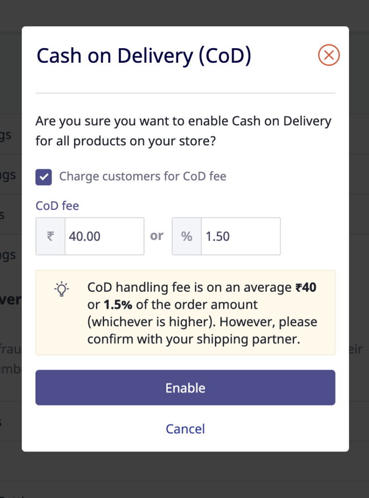 COD for eCommerce