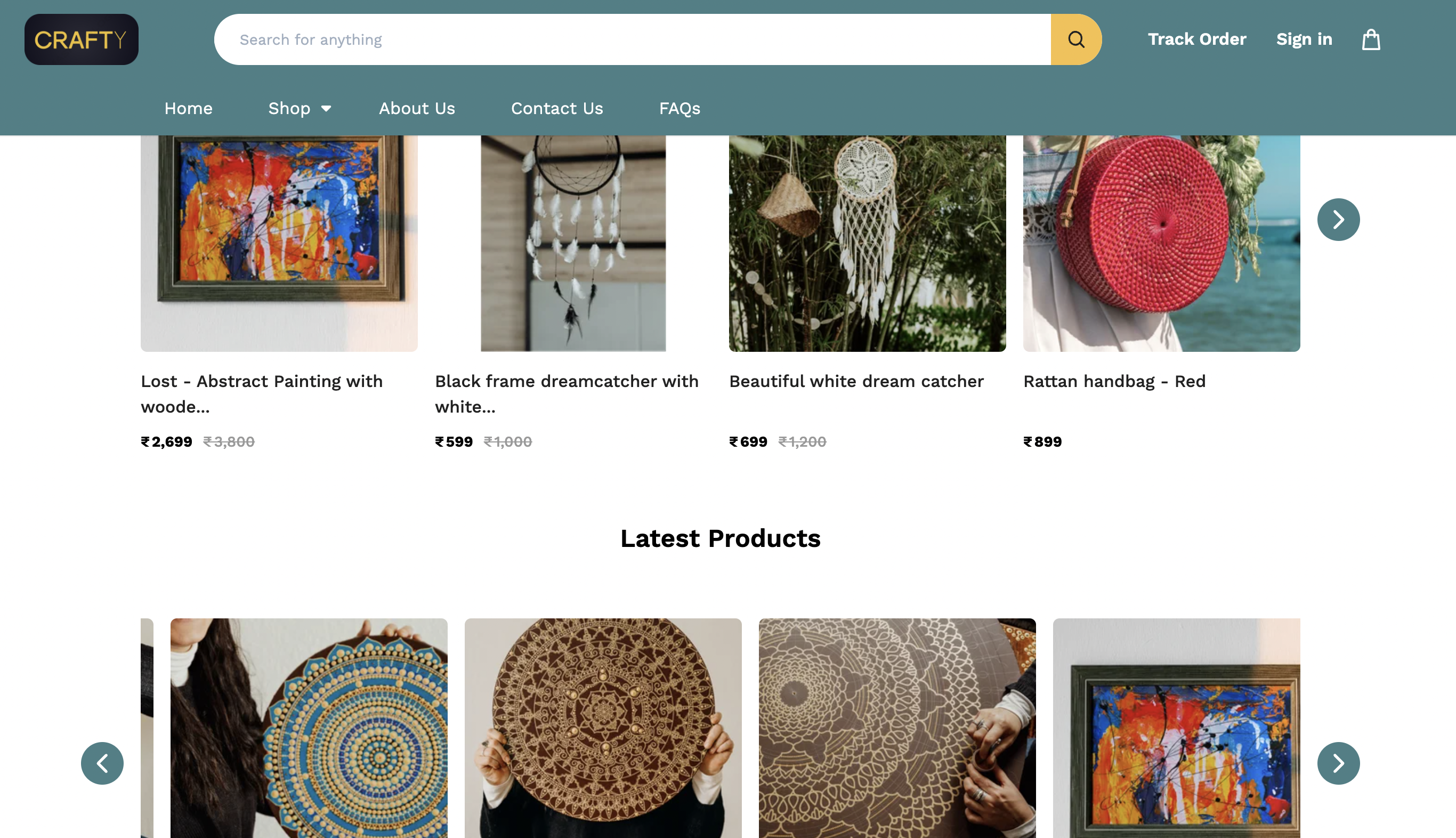 online store theme for handmade products