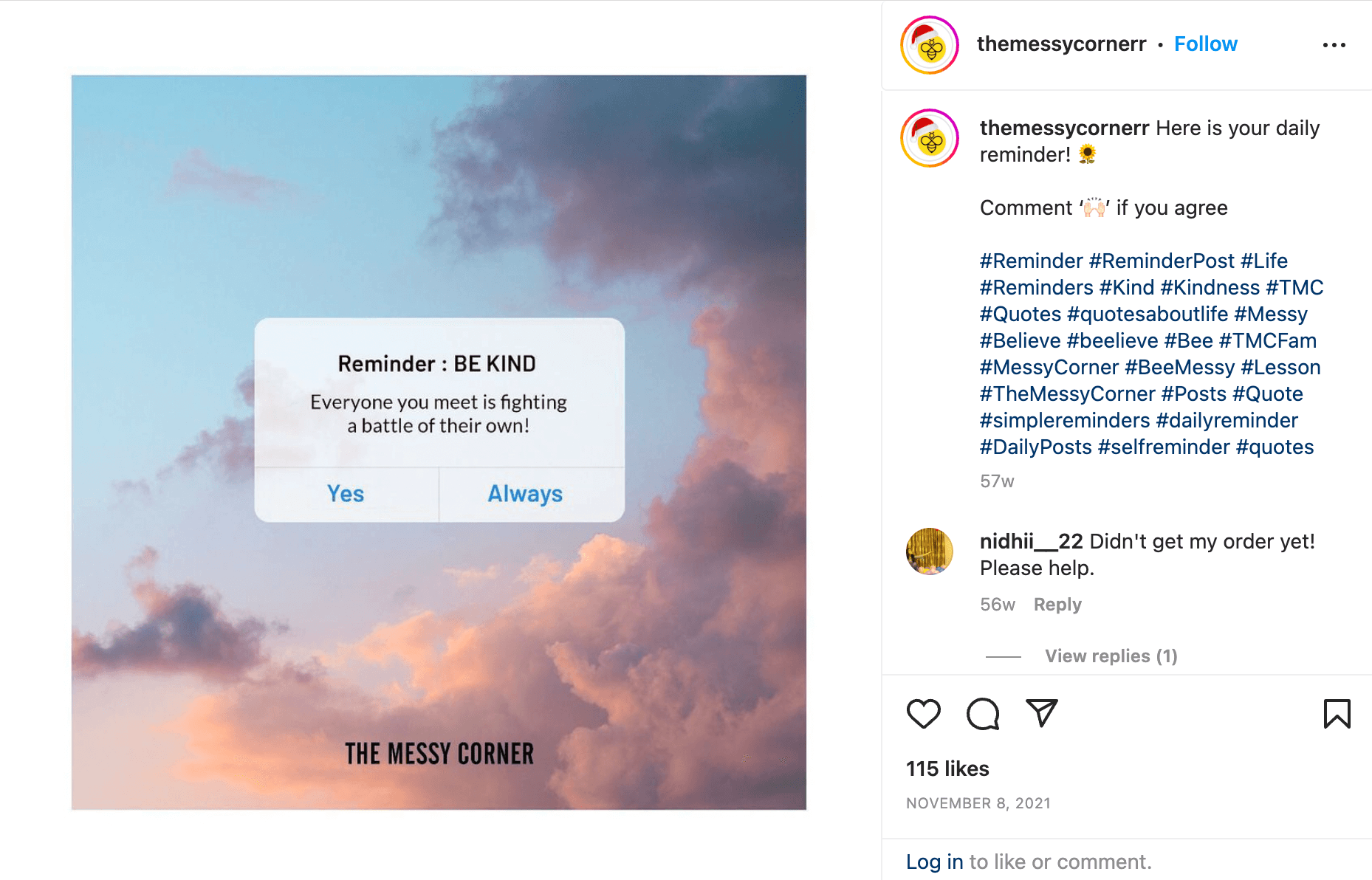 instagram content ideas for business - quote