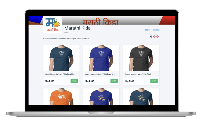 sell t-shirts online