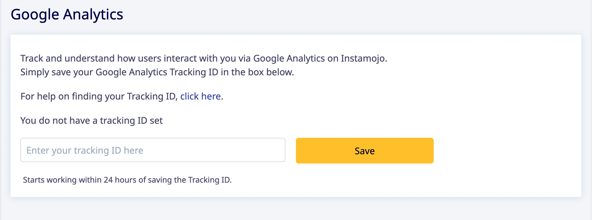 Google analytics on Instamojo online store