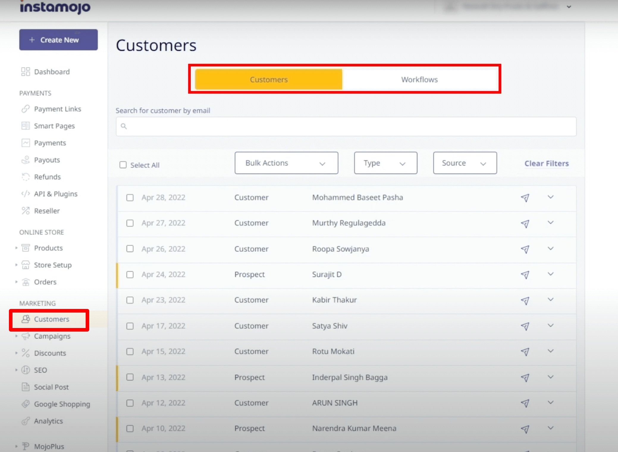 customer workflows