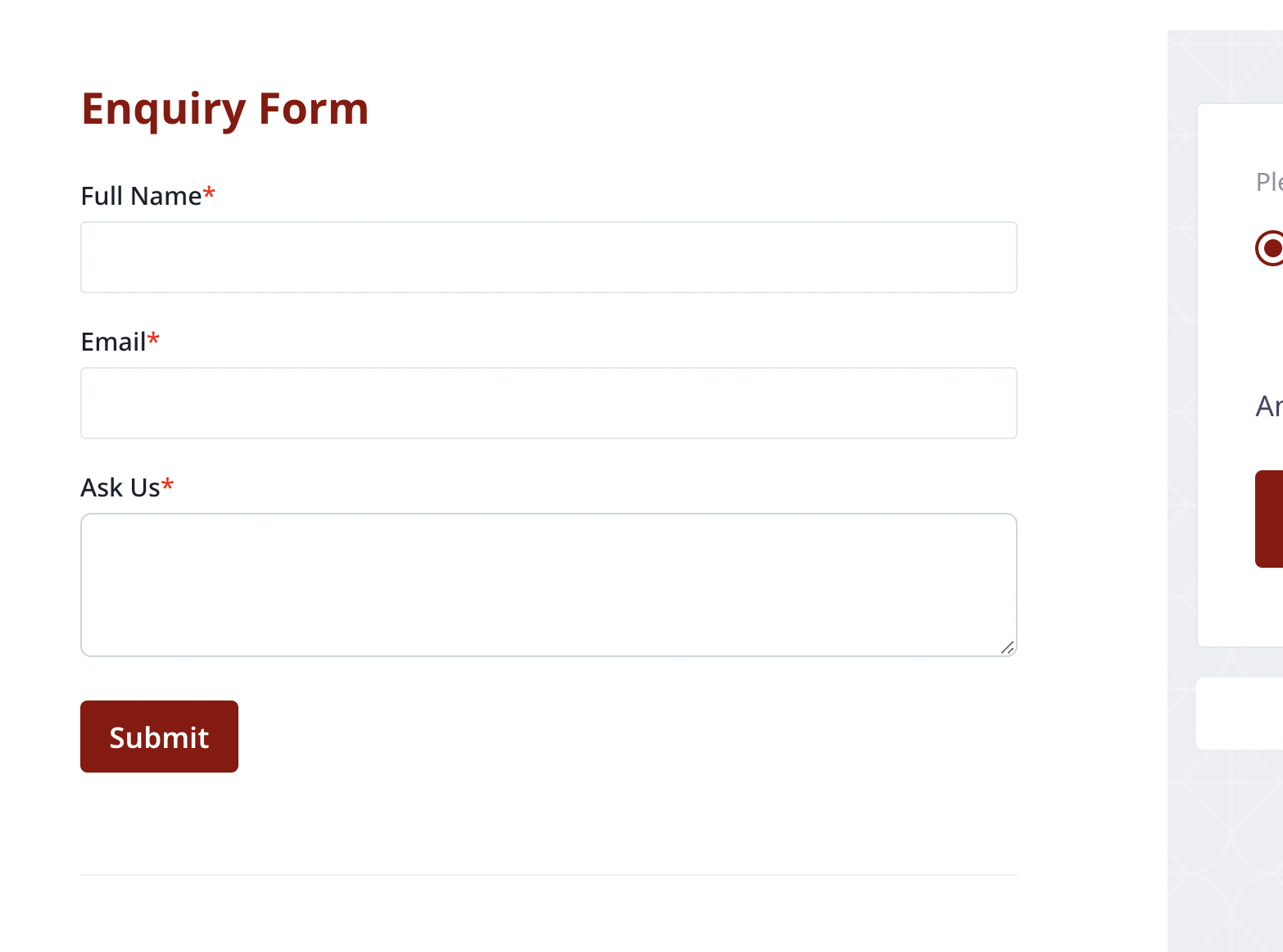 enquiry form 