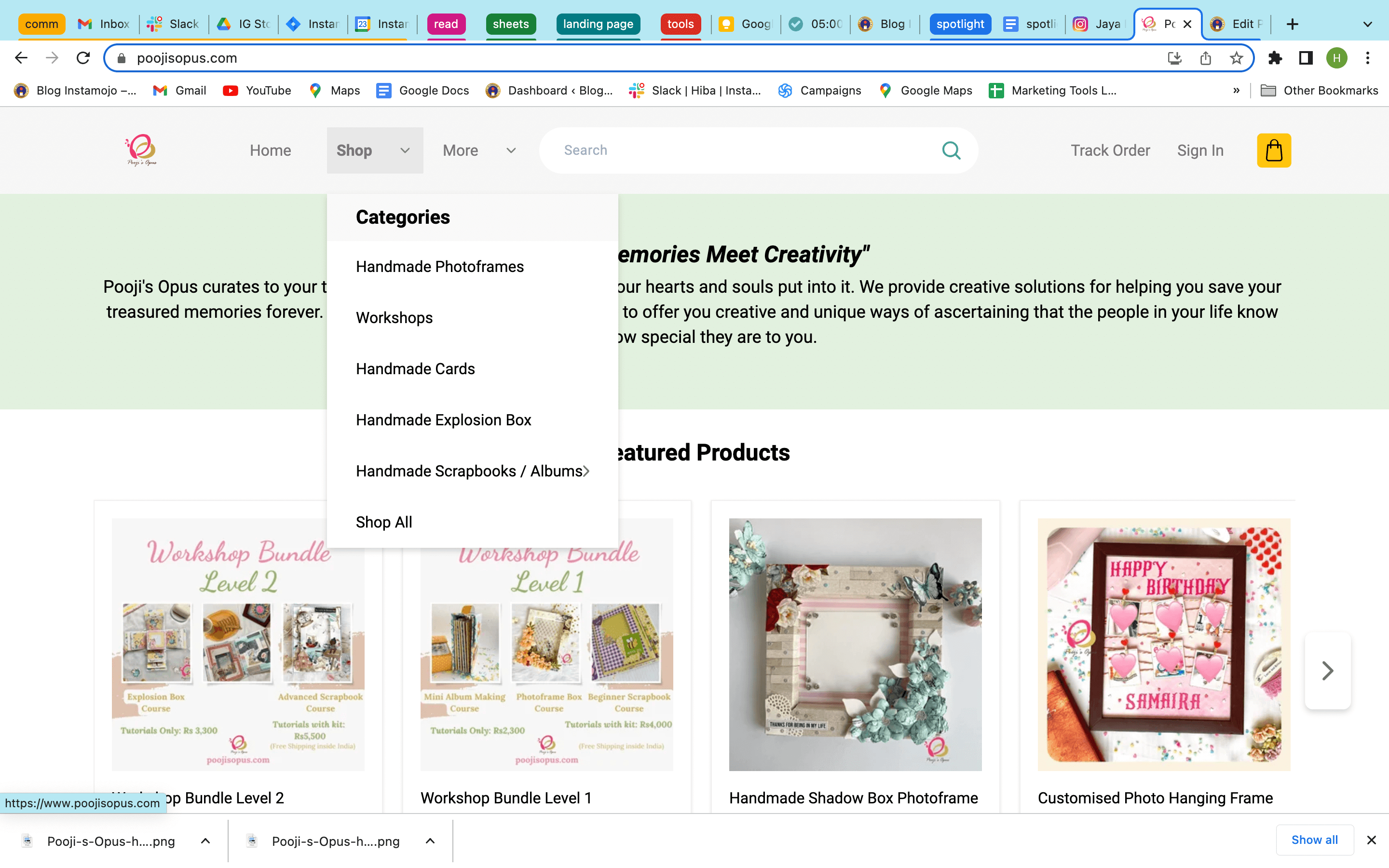 online store categories and structure