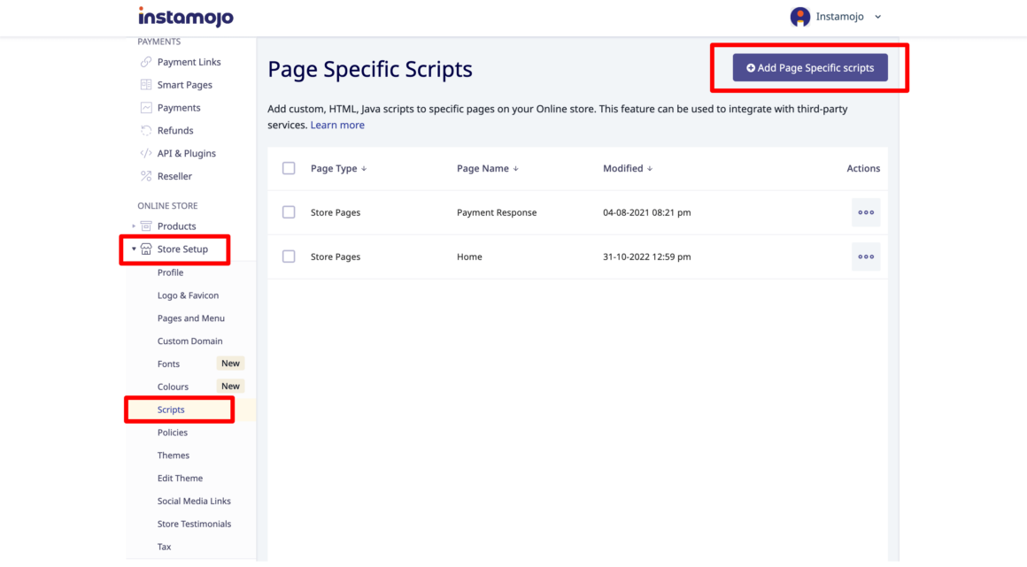 Instant Scripts Store Customising your Instamojo online store with scripts: a short guide