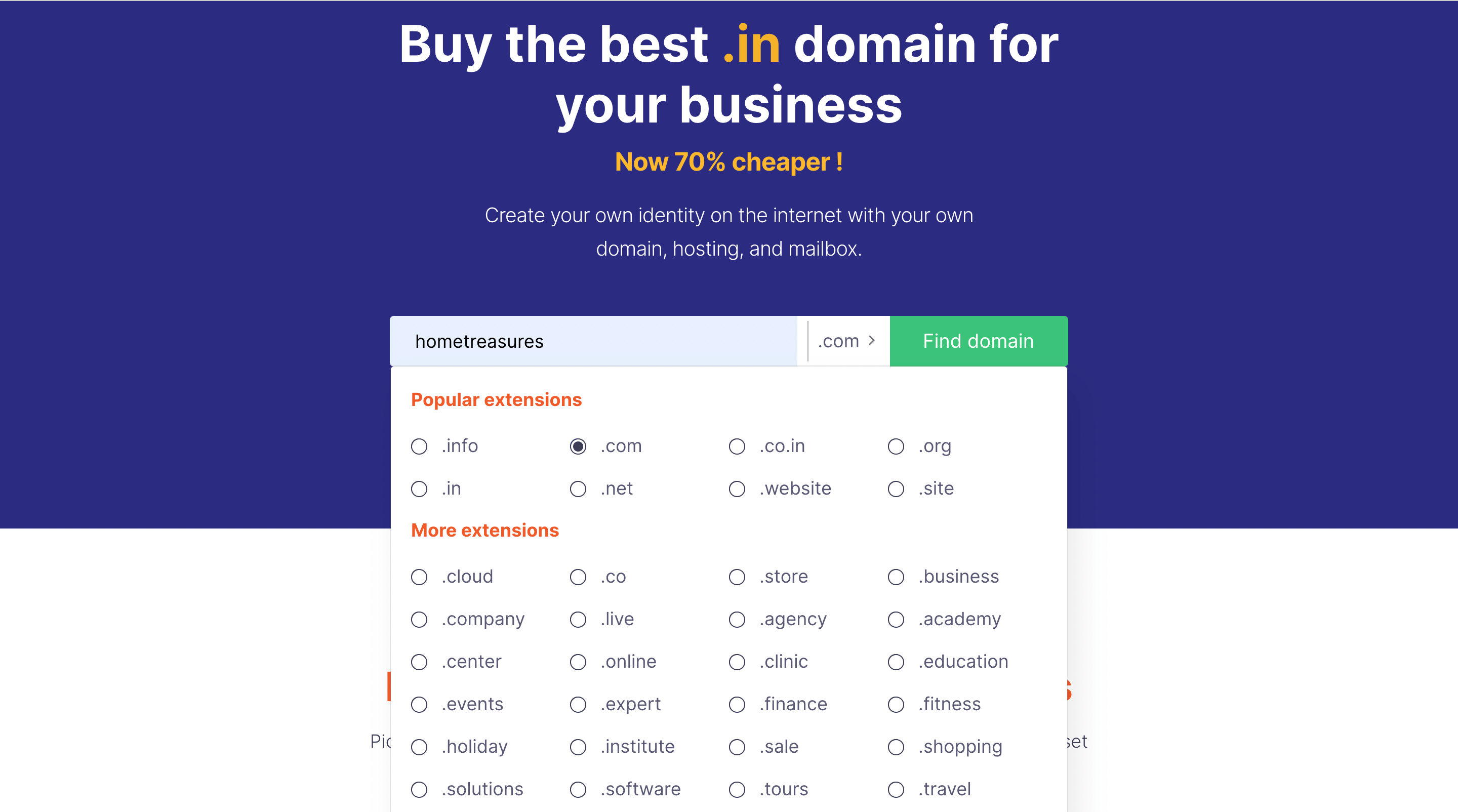 choose an ecommerce domain with instamojo
