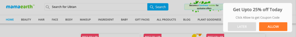 ECommerce popups for offers