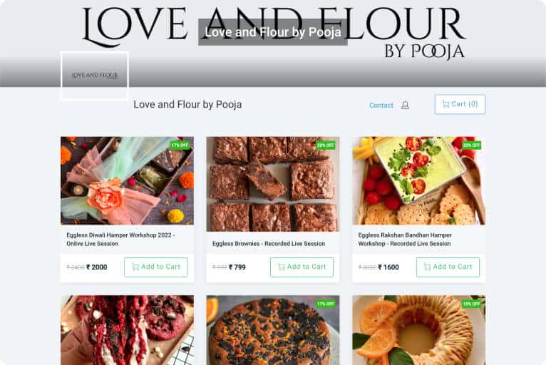 Loveandflourbypooja eCommerce website