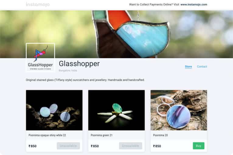 Glasshopper eCommerce website
