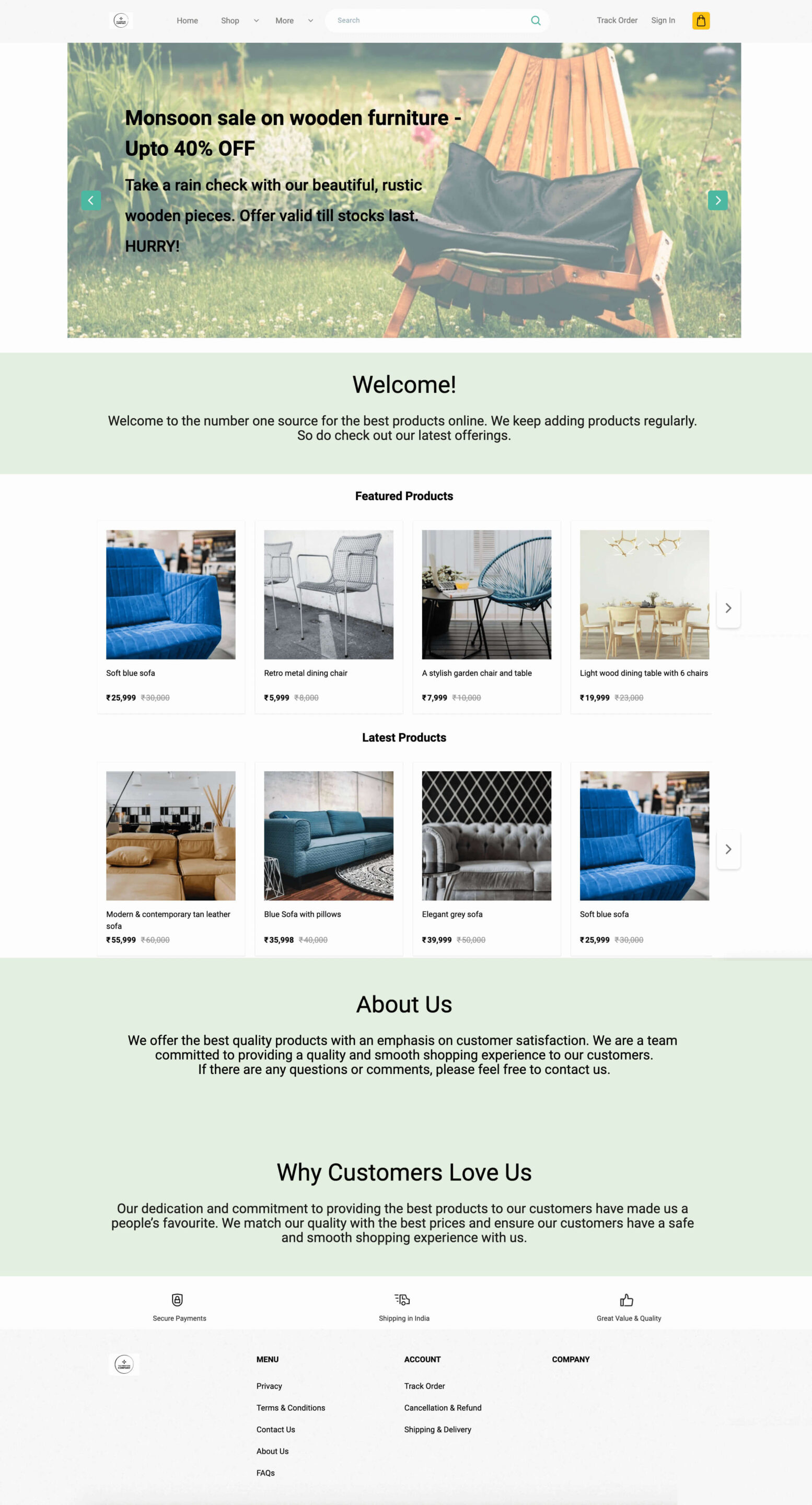 Coral eCommerce website template