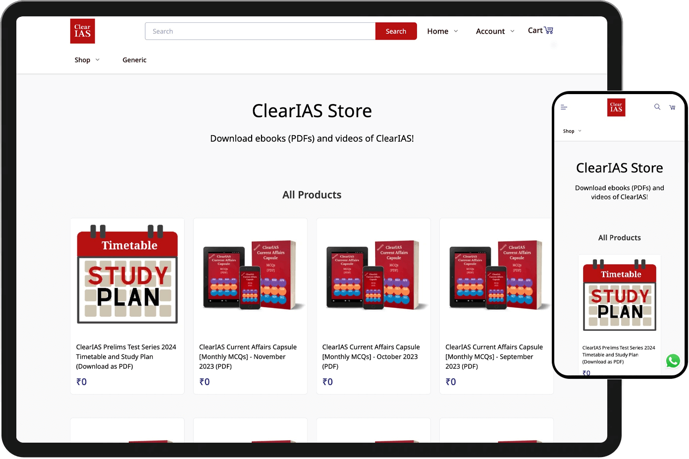 ClearIAS Online Store